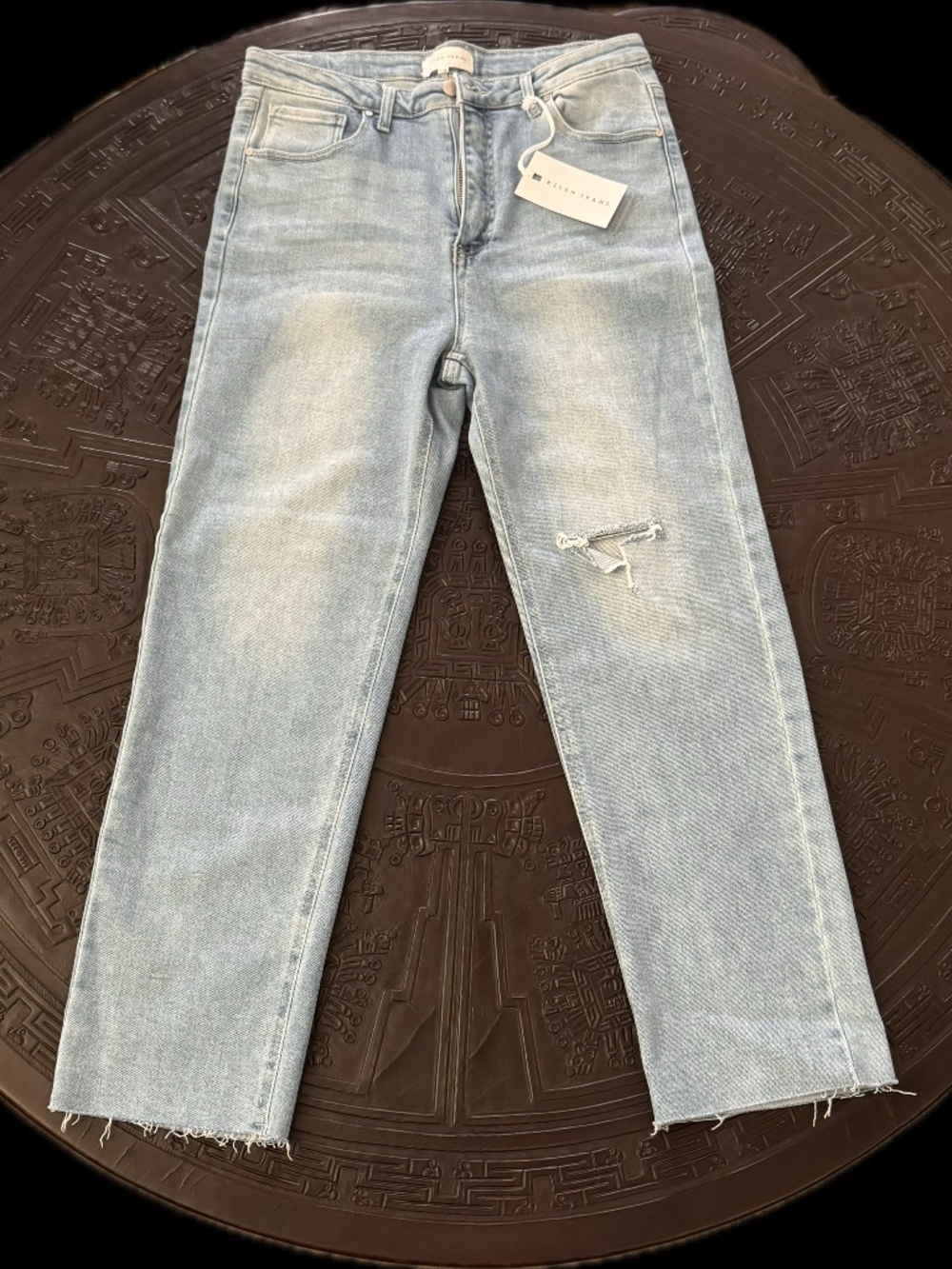 RISEN Jeans 11 Distressed Straight Lightwash Stretch